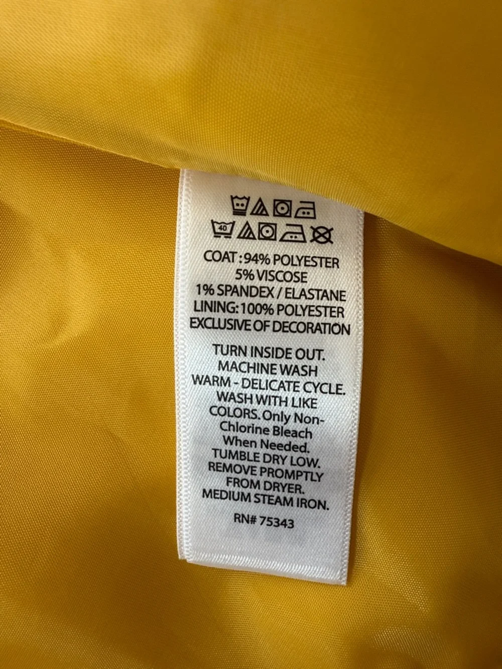 Baby Zara Mustard Yellow Double-Breasted Wool Blend Coat